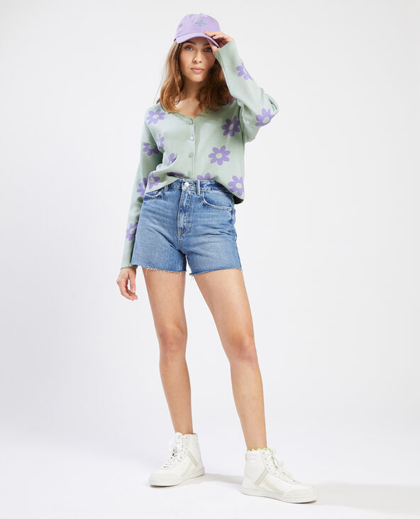 Gilet à fleurs bleu - Pimkie