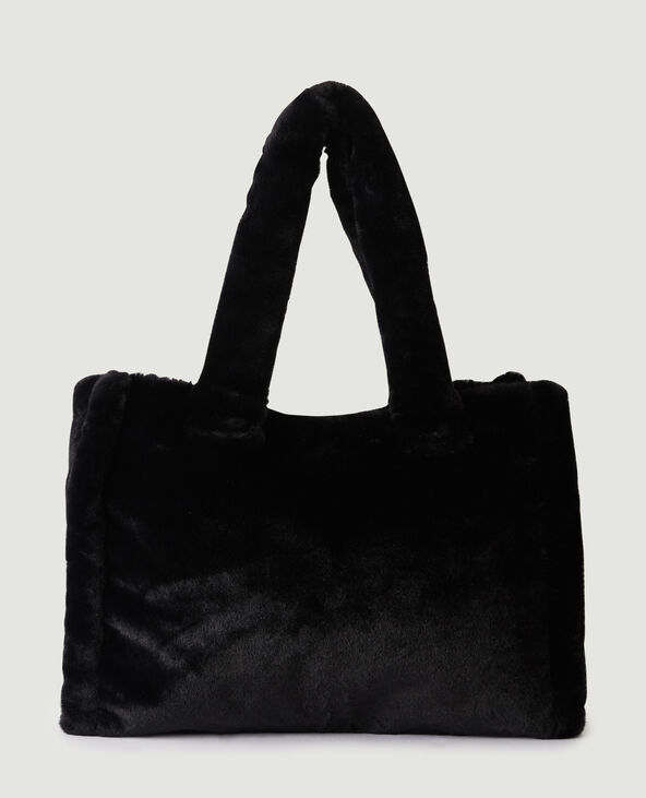 Sac cabas moumouté noir - Pimkie