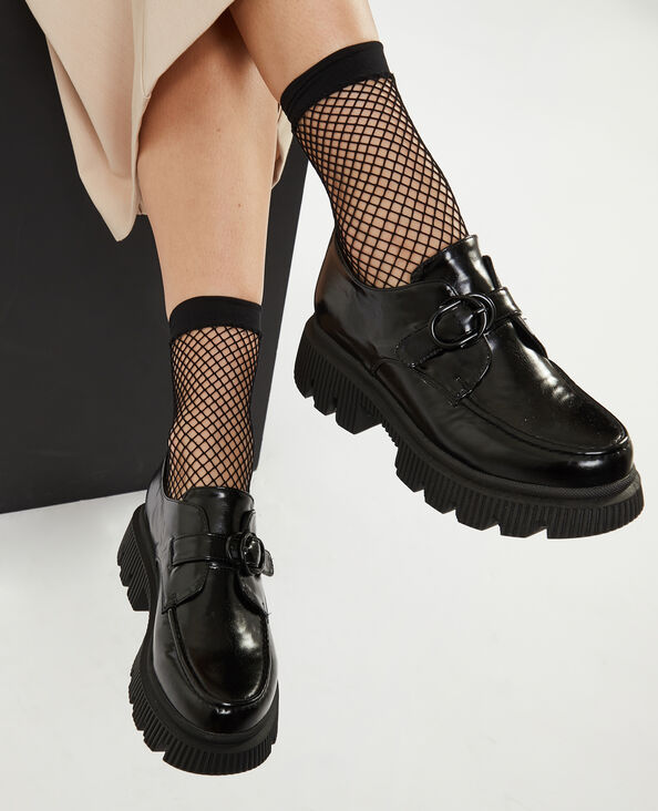 Mocassins avec boucle semelles crunchy noir - Pimkie