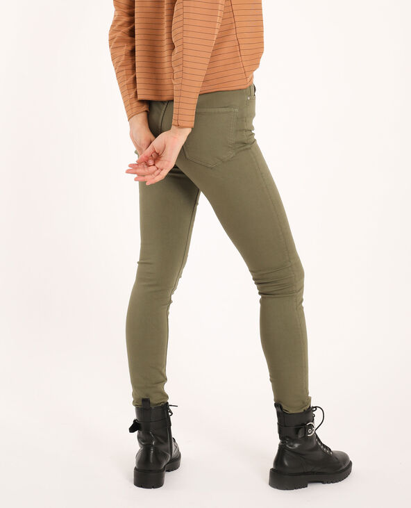 Pantalon skinny high waist vert kaki - Pimkie