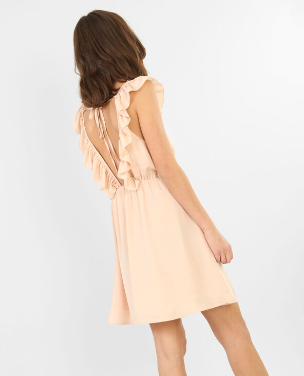 Robe dos nu volanté rose clair - Pimkie