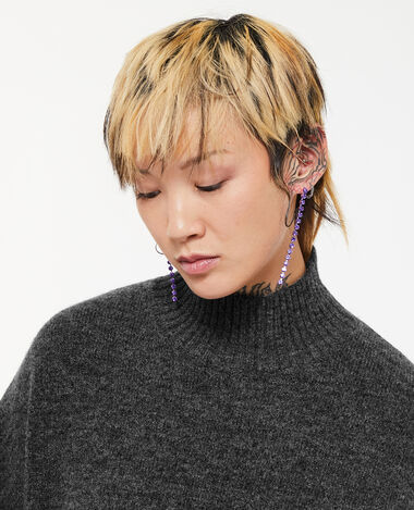 Pull oversize col montant gris foncé - Pimkie