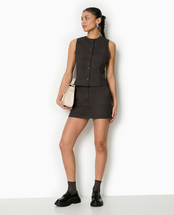 Mini jupe-short city avec poches marron - Pimkie