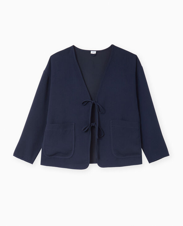Veste légère et droite avec nouettes bleu marine - Pimkie