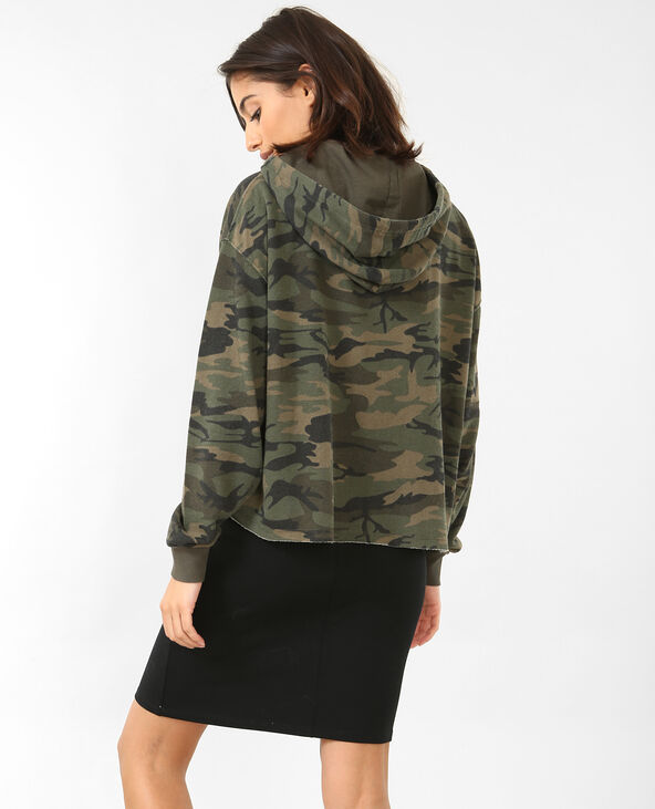 Sweat imprimé camouflage vert - Pimkie