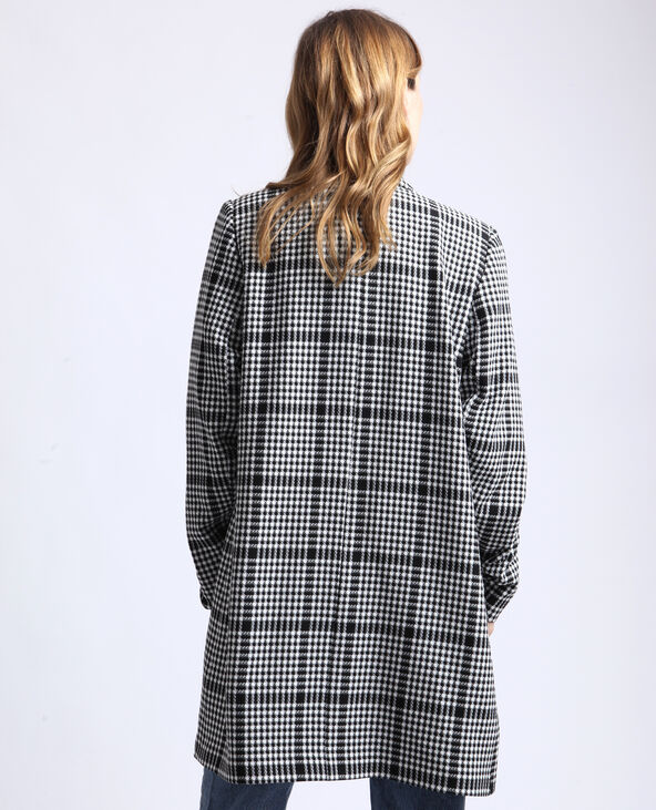 Manteau à carreaux noir - Pimkie