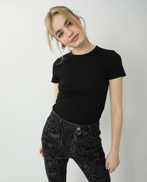T-shirt basique noir - Pimkie