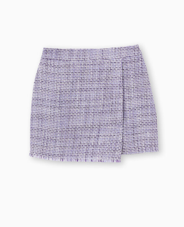 Jupe-short en tweed lilas - Pimkie