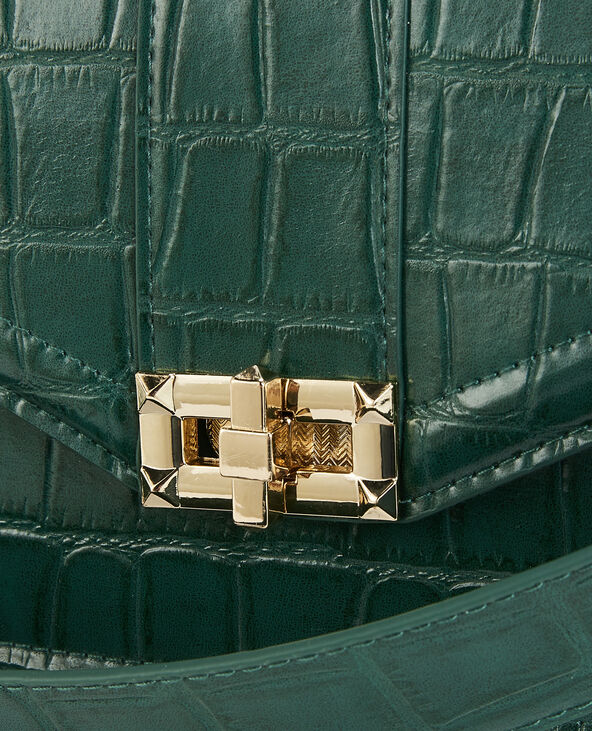Sac boxy effet croco vert foncé - Pimkie