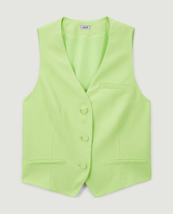 Gilet barman vert anis - Pimkie