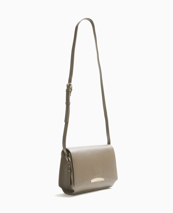 Sac boxy avec détail métal sur rabat vert kaki - Pimkie