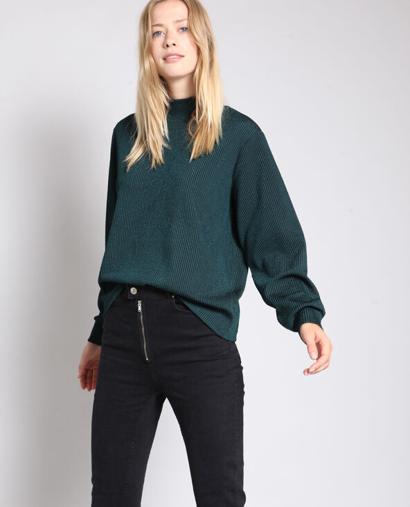 Sweat satiné vert foncé - Pimkie
