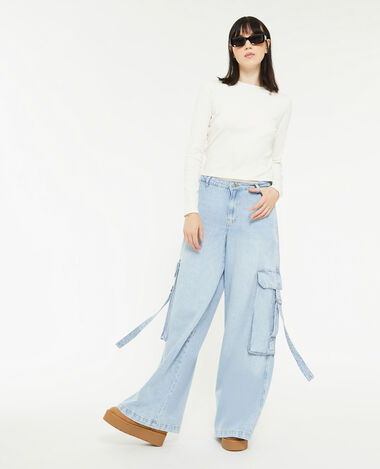 Jean cargo bleu clair - Pimkie