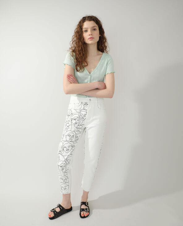 Gilet ajouré vert de gris - Pimkie