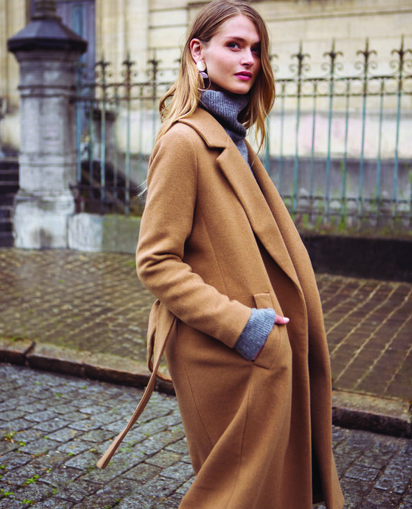Manteau femme hotsell camel long