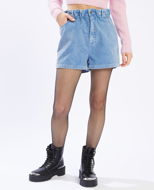 Short en velours côtelé bleu - Pimkie