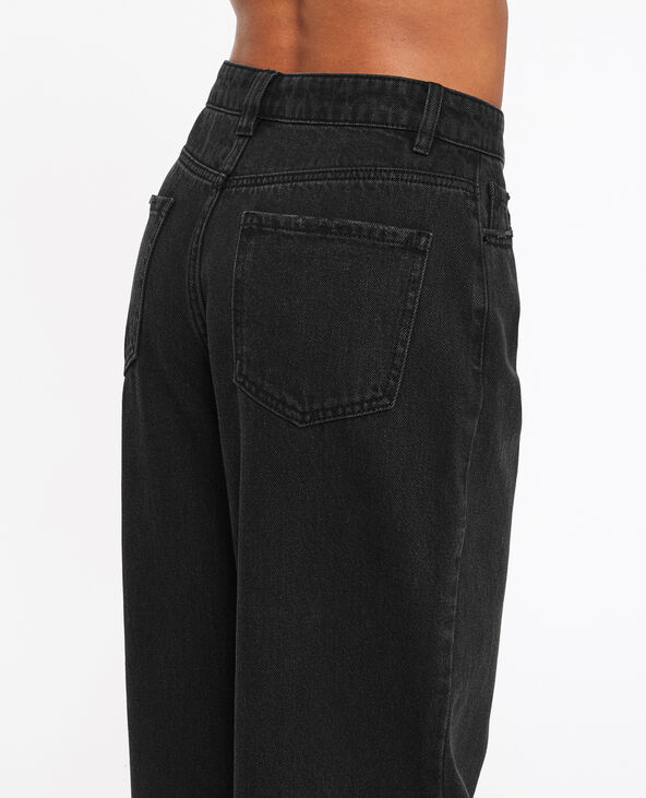 Jean wide taille haute noir - Pimkie