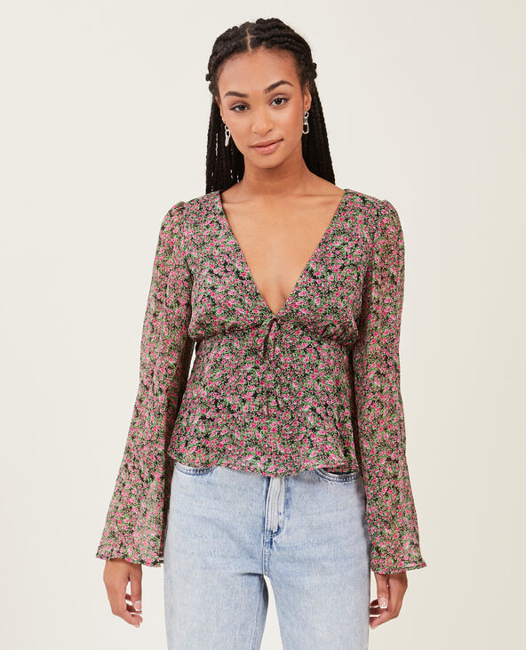 Blouse en tissu léger rose - Pimkie