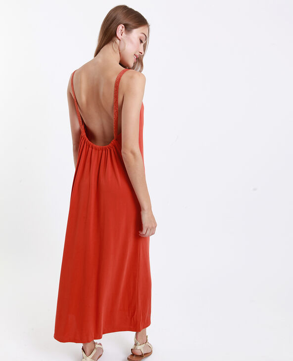 Robe longue fluide marron - Pimkie
