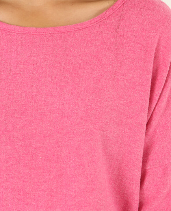 Pull à col bateau rose fuchsia - Pimkie