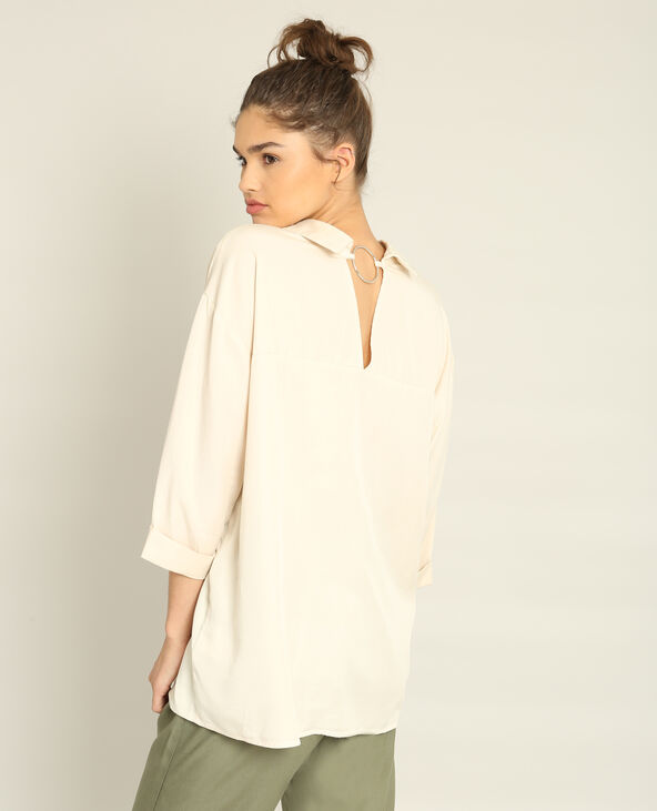 Chemise à dos ouvert écru - Pimkie