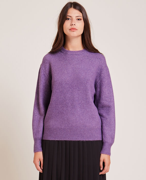 Pull maille col rond violet - Pimkie