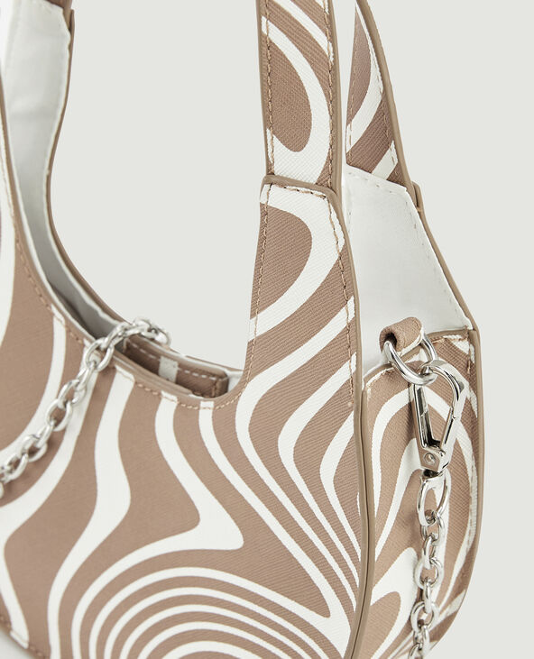 Sac rigide rond taupe - Pimkie
