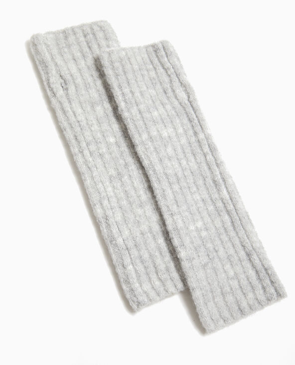 Mitaines en maille côtelée gris chiné - Pimkie