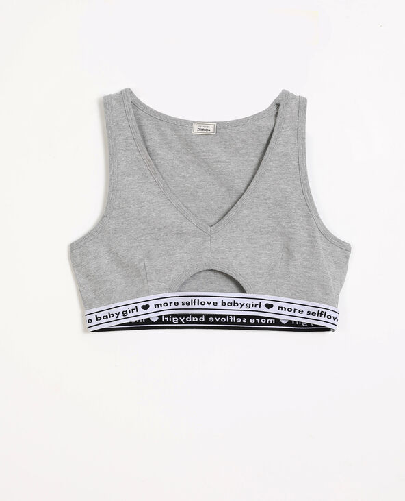 Brassière lounge wear gris chiné - Pimkie
