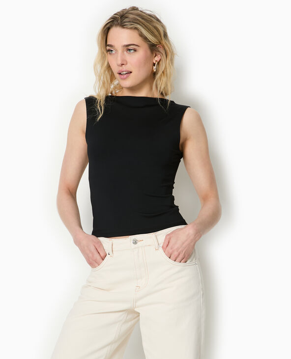 Top encolure bateau noir - Pimkie