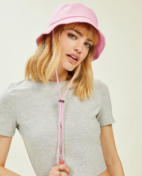 Bob en toile avec liens et stoppeur rose clair - Pimkie