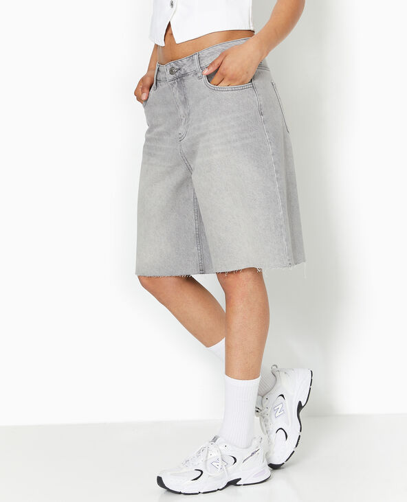 Bermuda large en jean gris clair - Pimkie