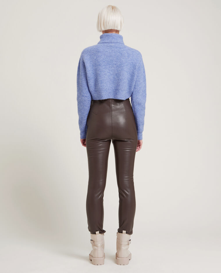 Legging simili cuir marron - Pimkie