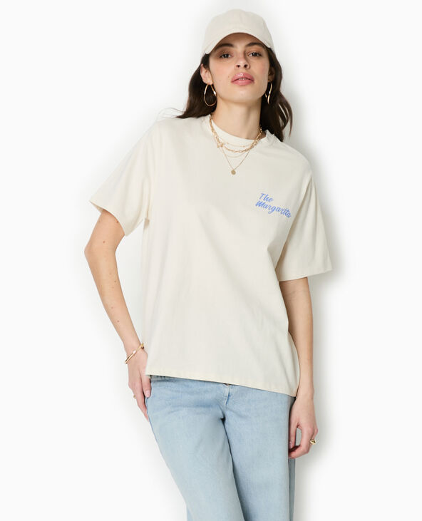 T-shirt oversize print MARGARITA blanc - Pimkie