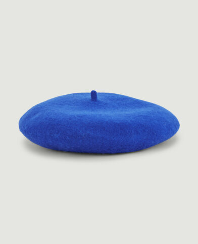 Béret en lainage bleu électrique - Pimkie