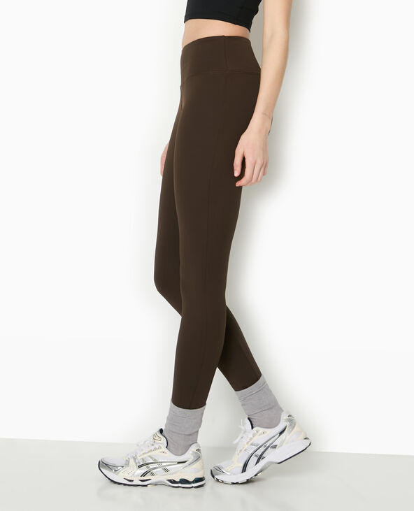 Legging en maille extensible et sculptante marron - Pimkie