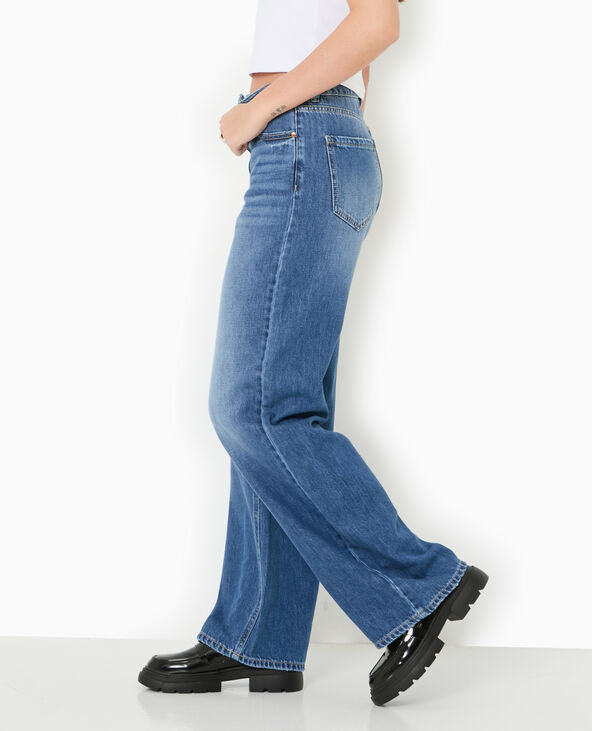 Jean wide taille haute bleu marine - Pimkie