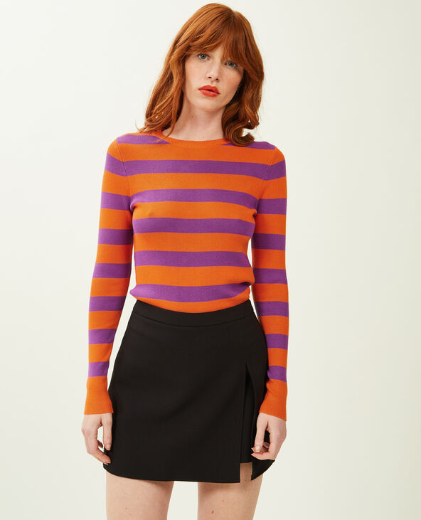 Pull moulant col rond orange - Pimkie