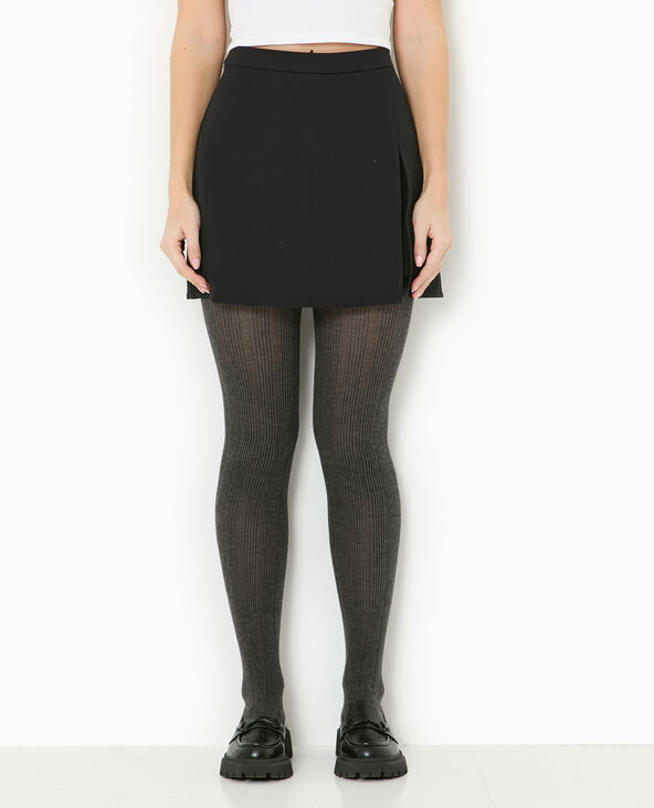 Collants en maille fantaisie gris chiné - Pimkie