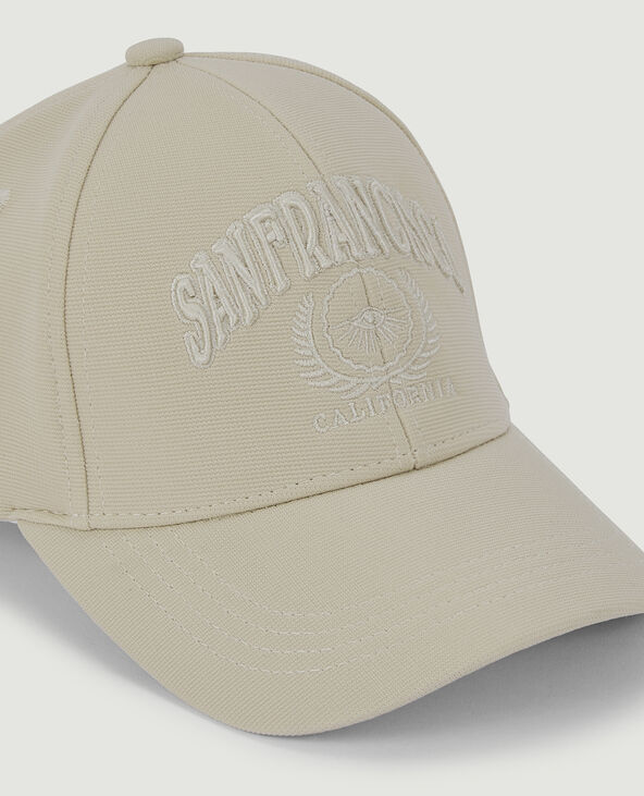 Casquette brodée beige - Pimkie