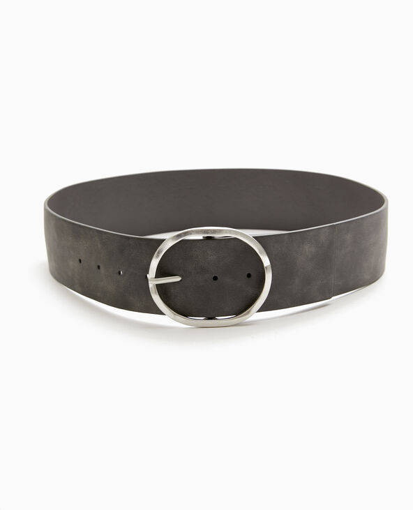 Ceinture avec boucle ovale noir - Pimkie