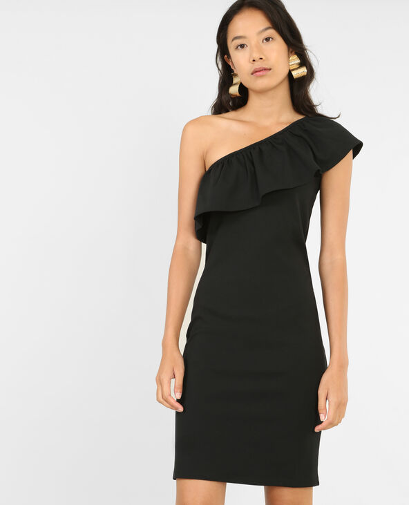 Robe bodycon one shoulder noir - Pimkie
