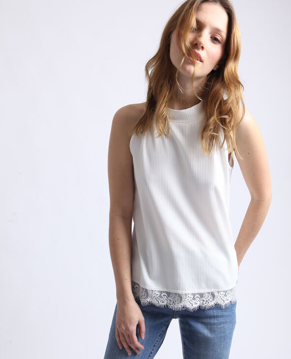 Top à fines bretelles blanc - Pimkie