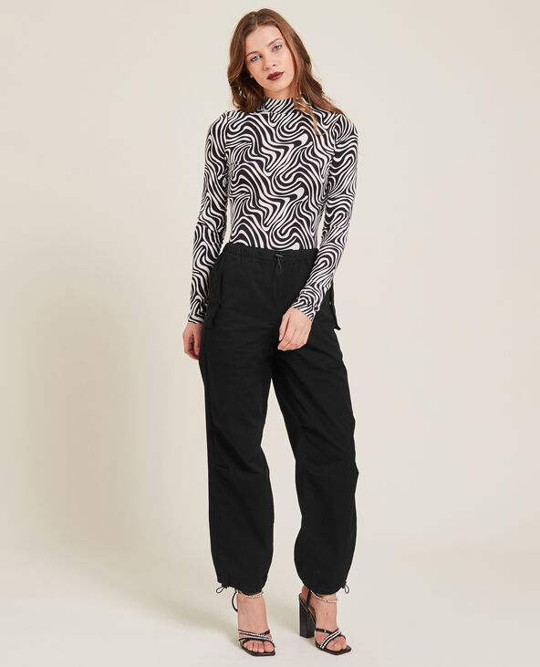 Pantalon parachute multipoche noir - Pimkie