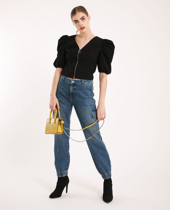 Jean battle mid waist bleu - Pimkie