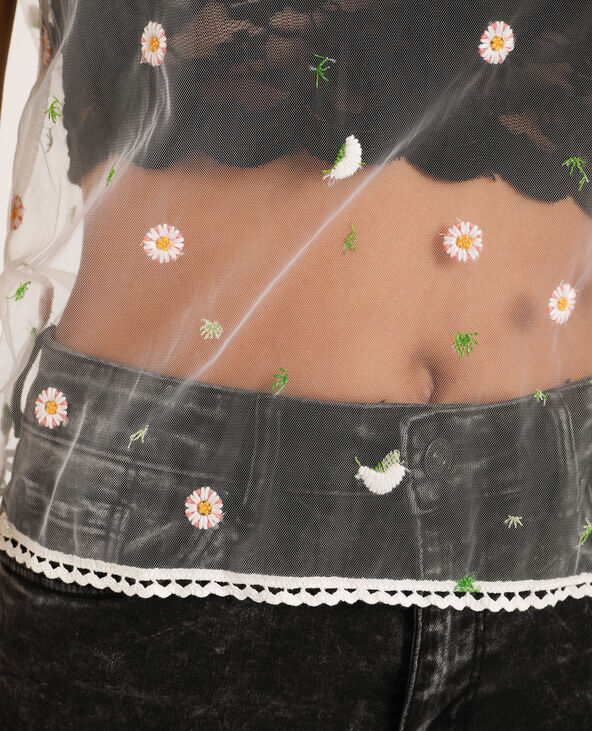 T-shirt transparent blanc - Pimkie