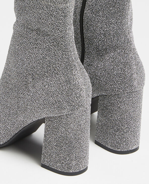 Boots en microfibre argenté - Pimkie