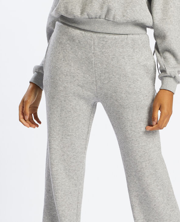 Pantalon de jogging large gris chiné - Pimkie