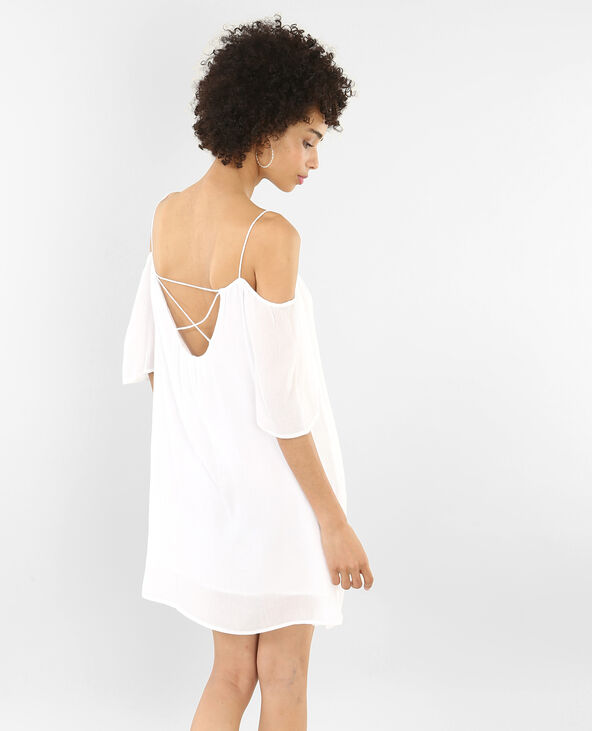 Robe à manches peekaboo blanc - Pimkie
