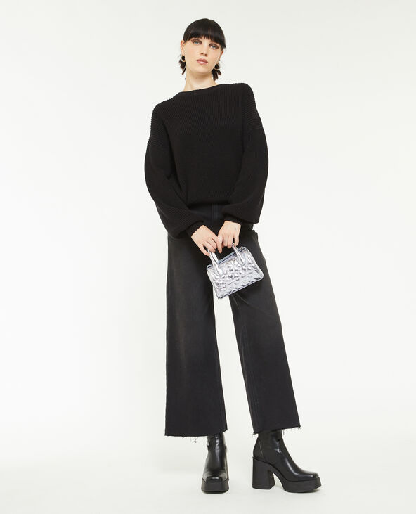 Pull col rond noir - Pimkie